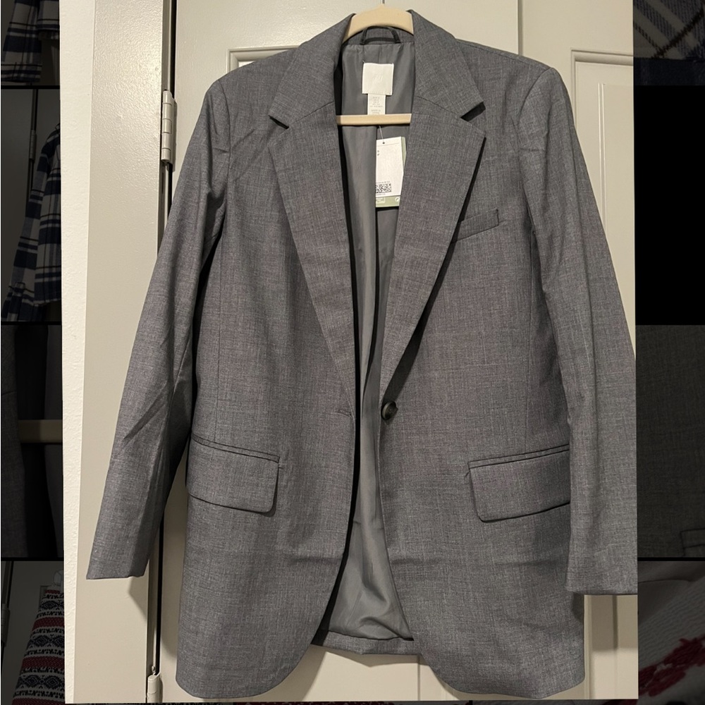 H&M Gray Oversized Blazer